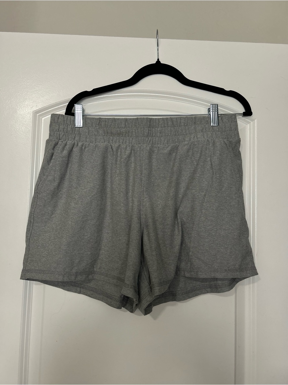 Athletic Works Heather Gray Elastic Waist Athletic Shorts
